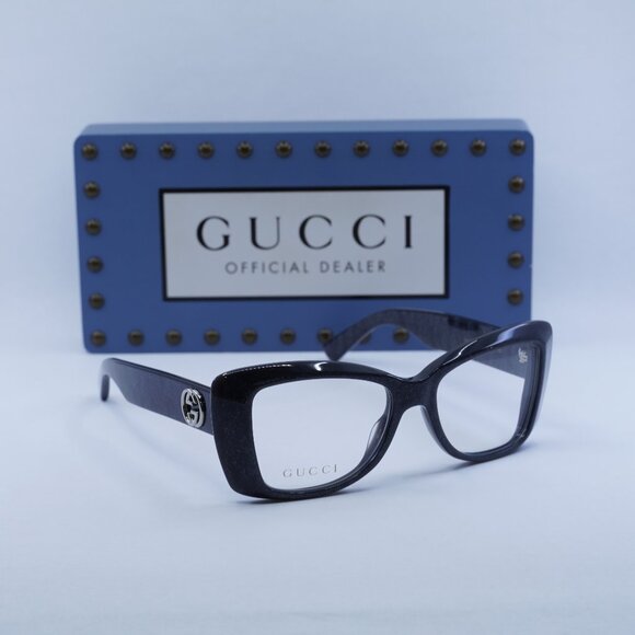 Final Price! Gucci GG1697O 003 Dark Night Cosmic Glitter Eyeglasses - Picture 8 of 10